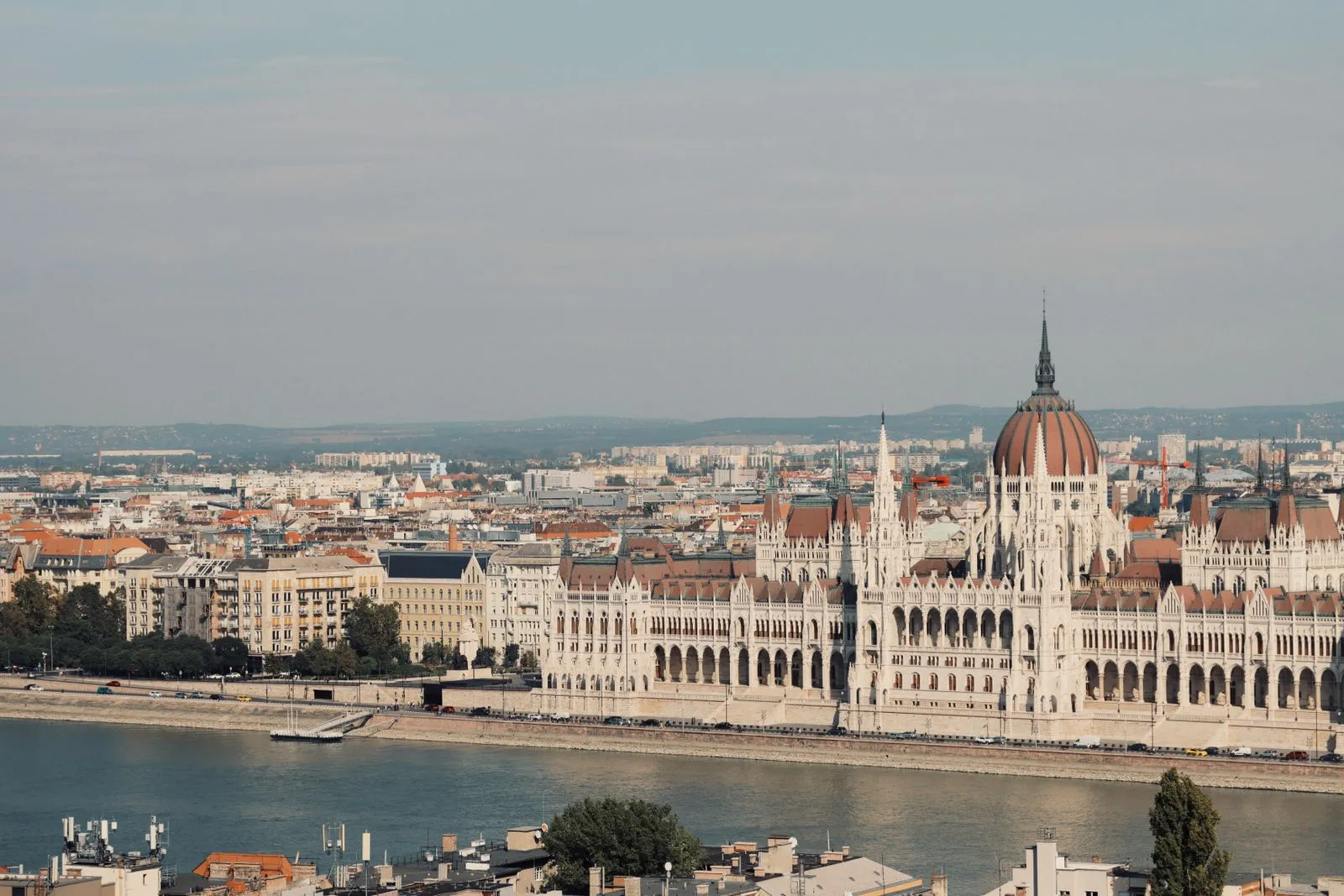 The Hungarian Parliament Building on the bank of the Danube in Budapest